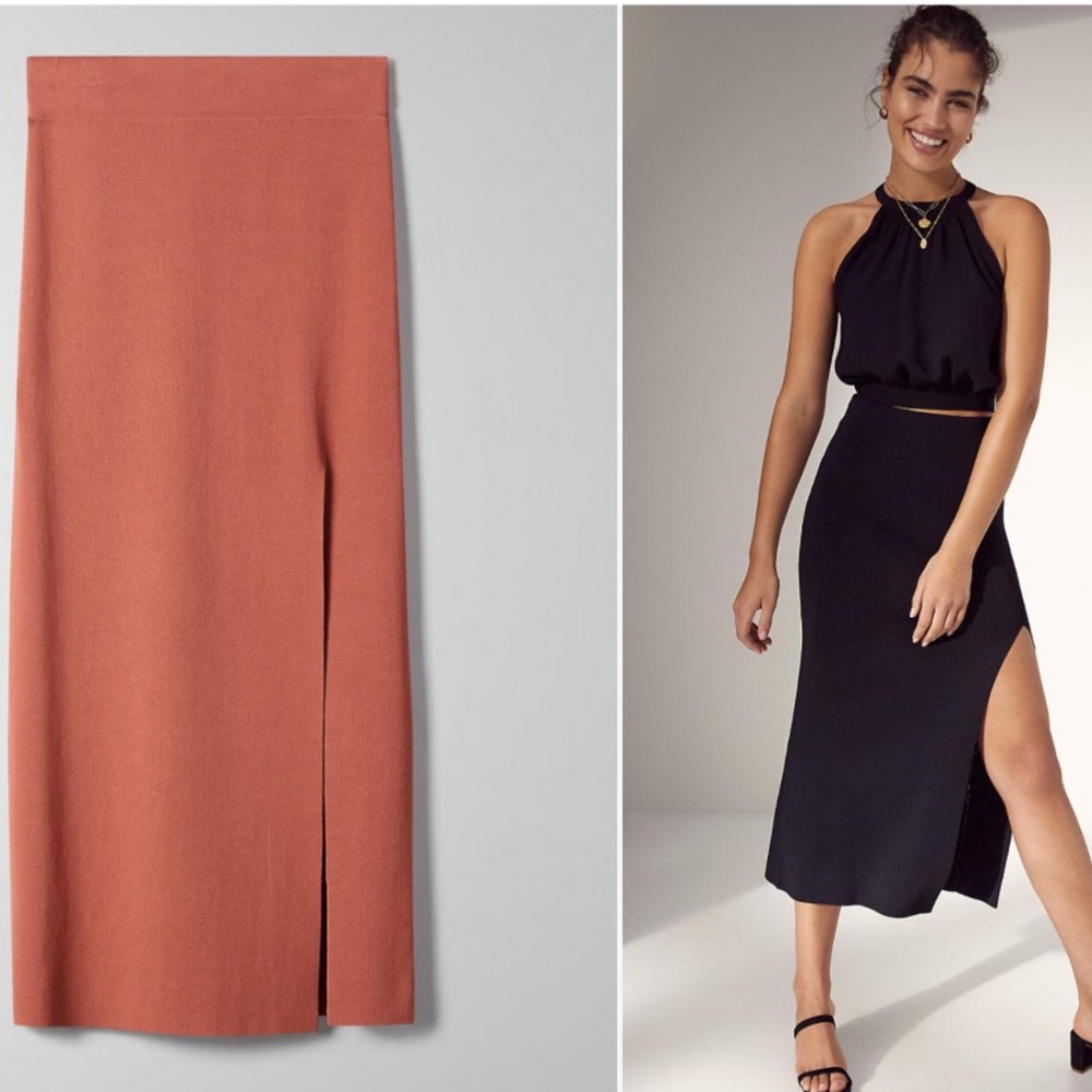 Aritzia Wilfred Knit Slit Skirt (BNWOT)